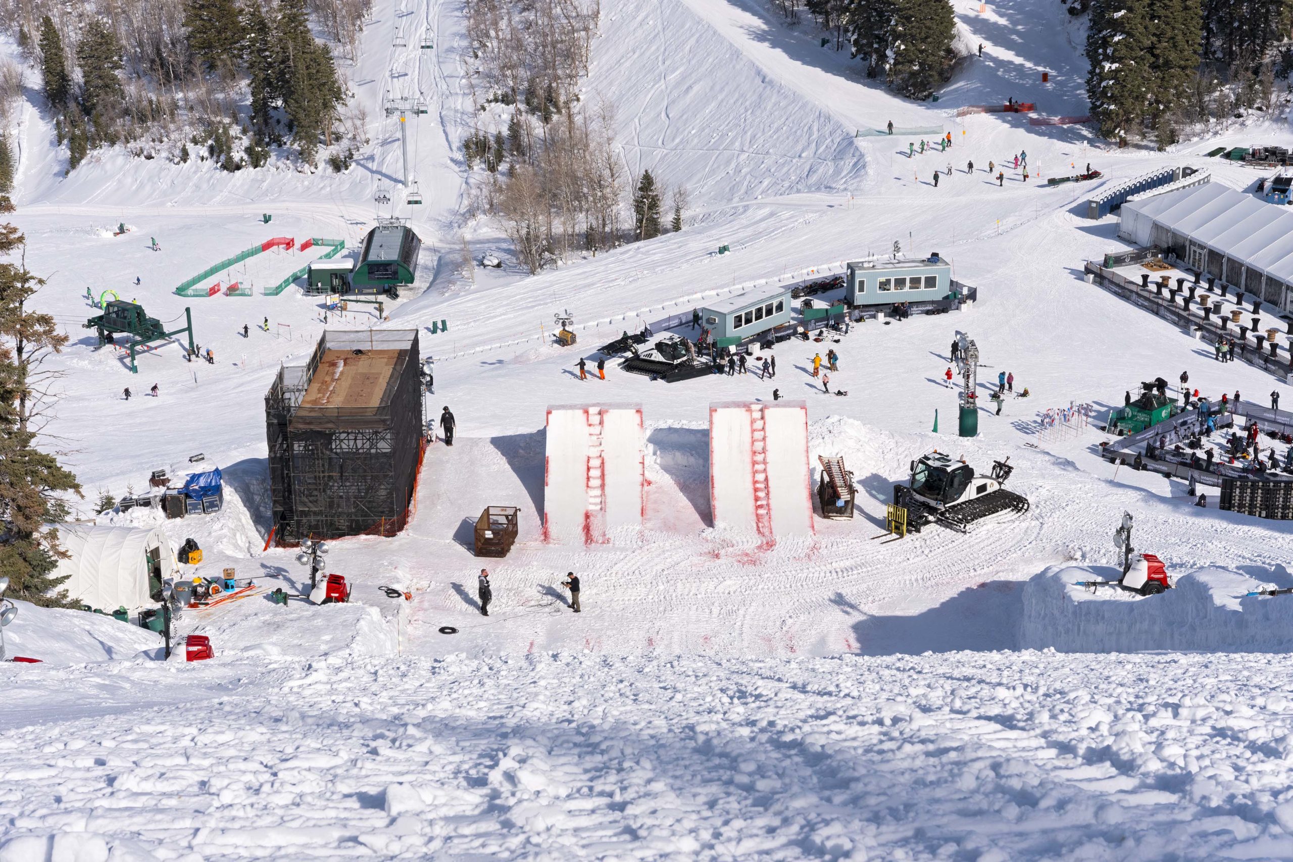 Aerials Course for the 2023 FIS World Cup at Deer Valley Resort.