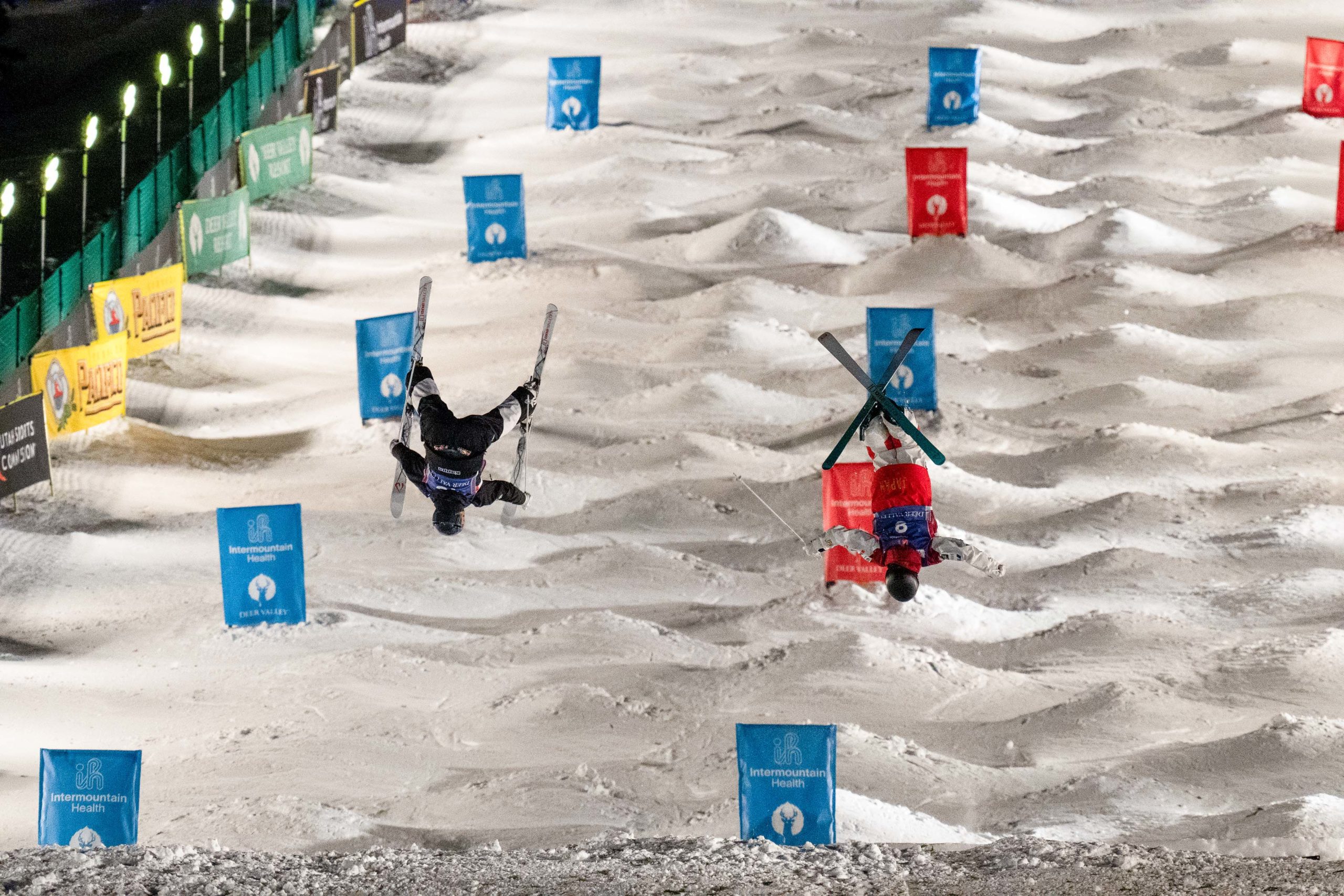 Pictured are other athletes at previous Deer Valley Dual Moguls World Cup, where Nate Gendron and Nick Page will compete in February.