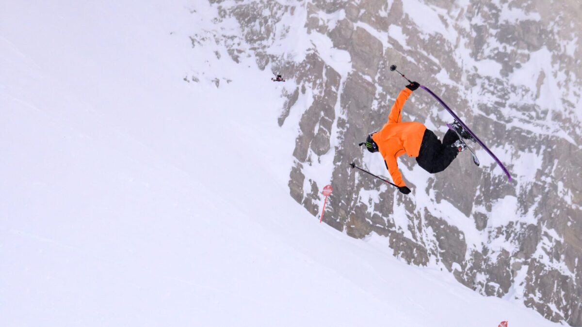 Colby Stevenson competes at Kings and Queens of Corbet’s at Jackson Hole Mountain Resort in Jackson, WY, USA on 7 February, 2023.