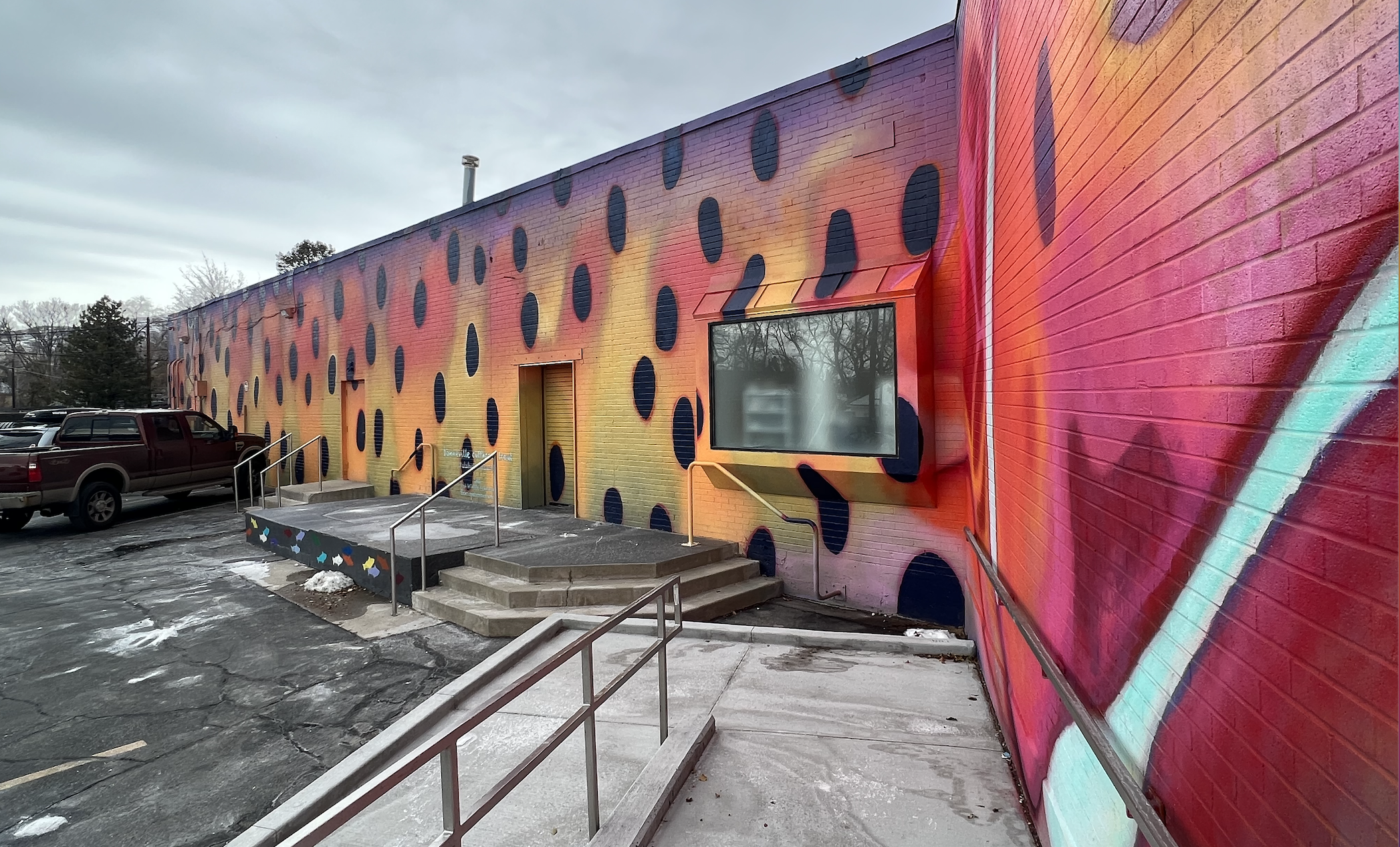 Local artist Chris Peterson aims to educate the public about Utah’s native wildlife species and conservation efforts by creating a prominent wildlife mural in each county of Utah. Pictured above is a 120-foot mural of a Bonneville cutthroat trout in Sugar House.