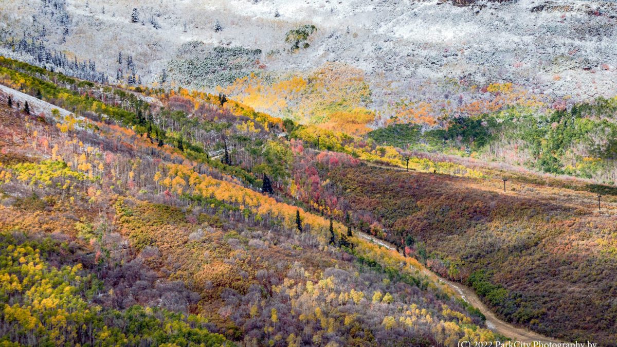 Early snow from a previous season in Utah's mountains. Snow could come to high terrain this week as temperatures drop and a front moves in to Utah.