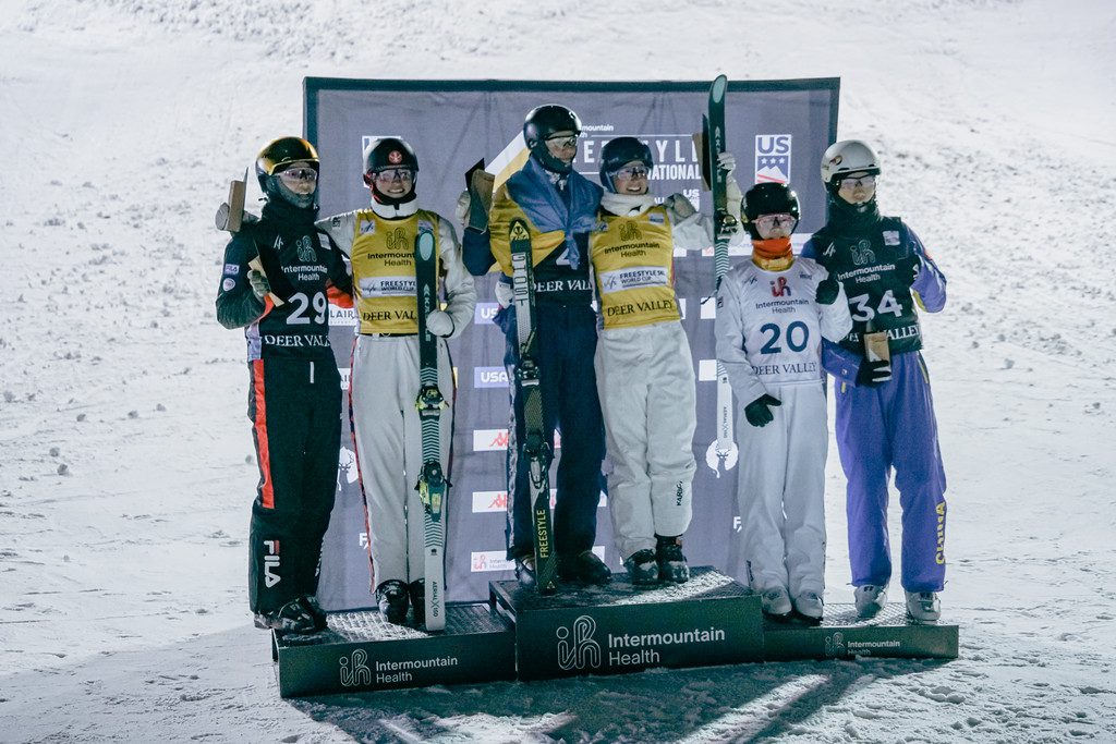 FIS Freestyle Aerials Podium at the Deer Valley World Cup.