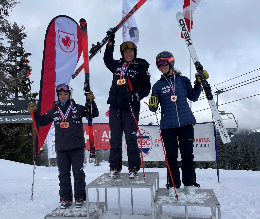 Park City's Lauren Macuga topping the podium in Canada.