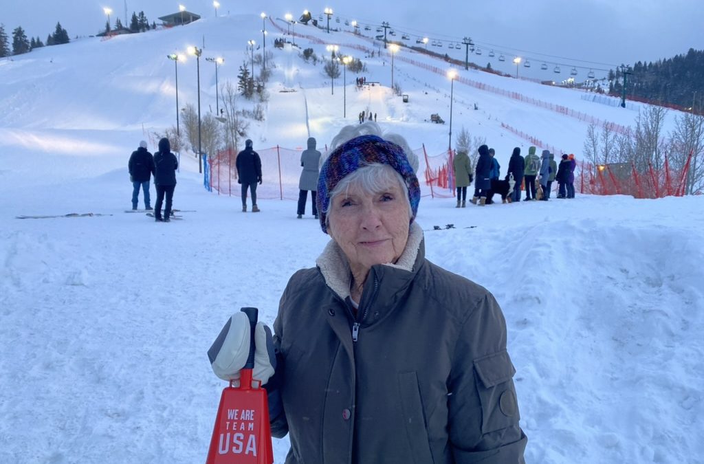 Mary Lou Toly at the Utah Olympic Park not only supporting her family, but the Park City Ski and Snowboard Team, and the U.S. Ski and Snowboard Team.