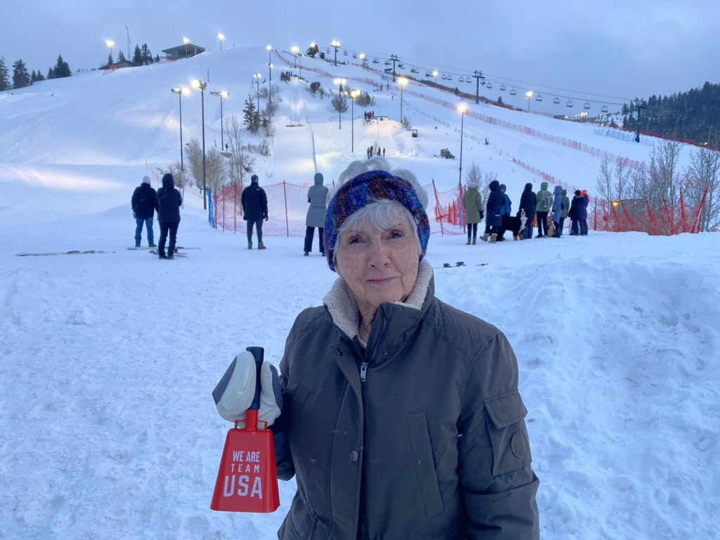 Mary Lou Toly at the Utah Olympic Park not only supporting her family, but the Park City Ski and Snowboard Team, and the U.S. Ski and Snowboard Team.