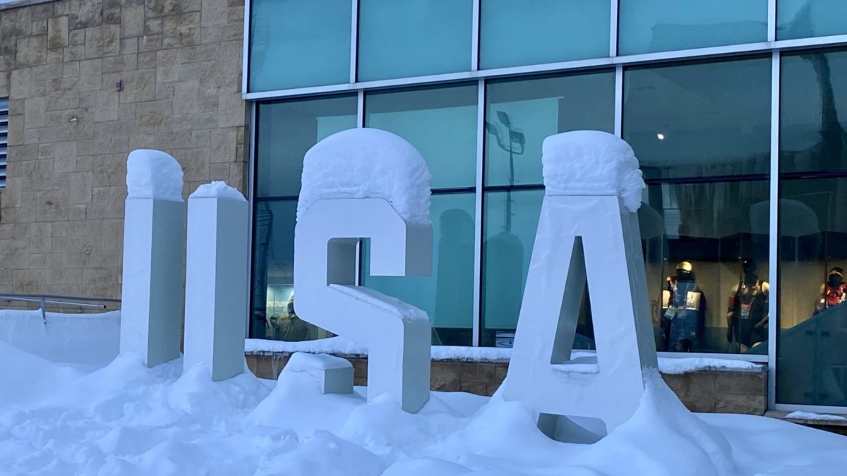 Team USA letters on display at the Utah Olympic Park, a USOPC Training Site.