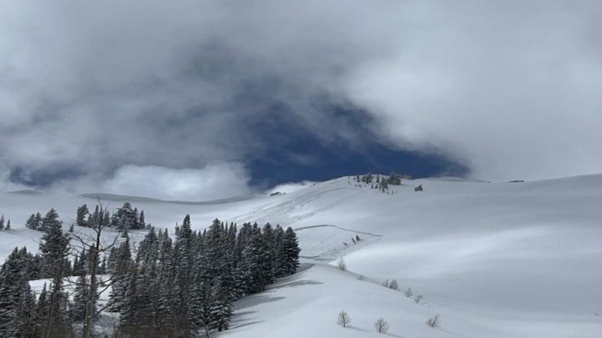 An image from an unintentionally triggered avalanche in the Canyons area backcountry on Thursday, March 23.
