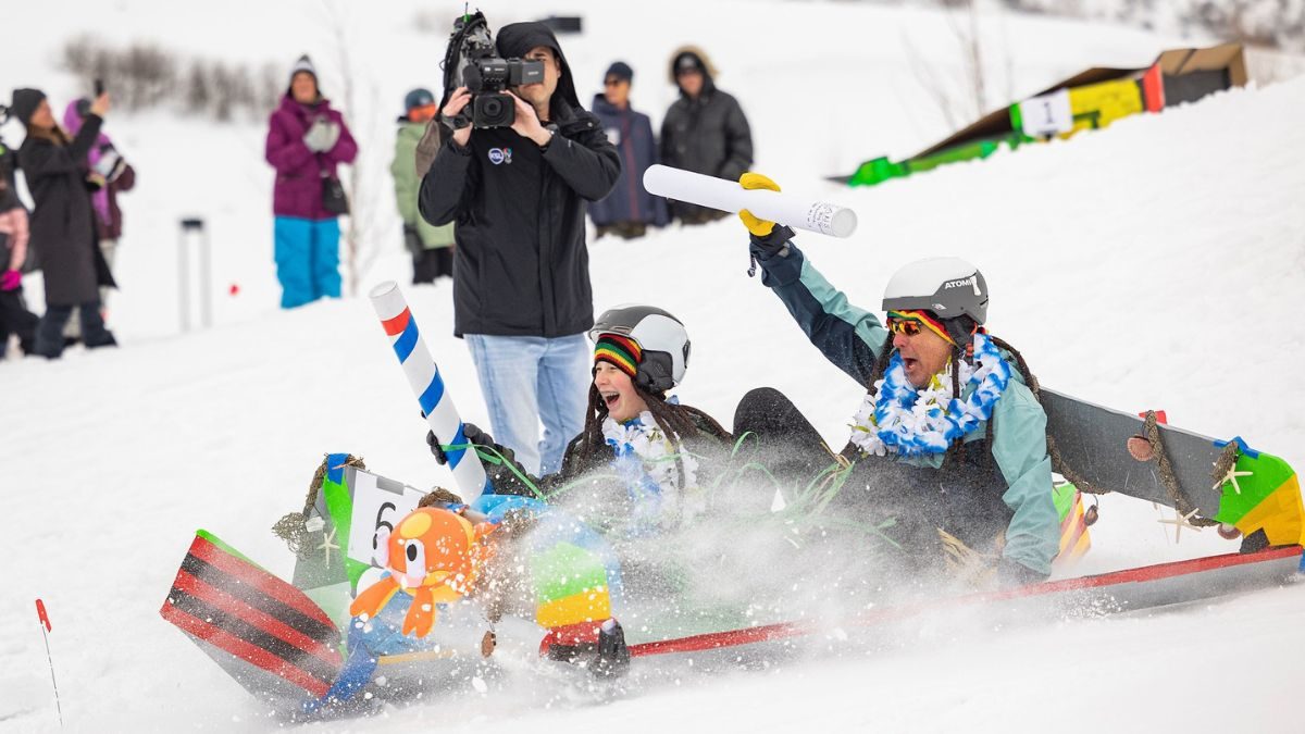 Park City Recreation's inaugural Cardboard Sled Derby took place on March 4, 2023.