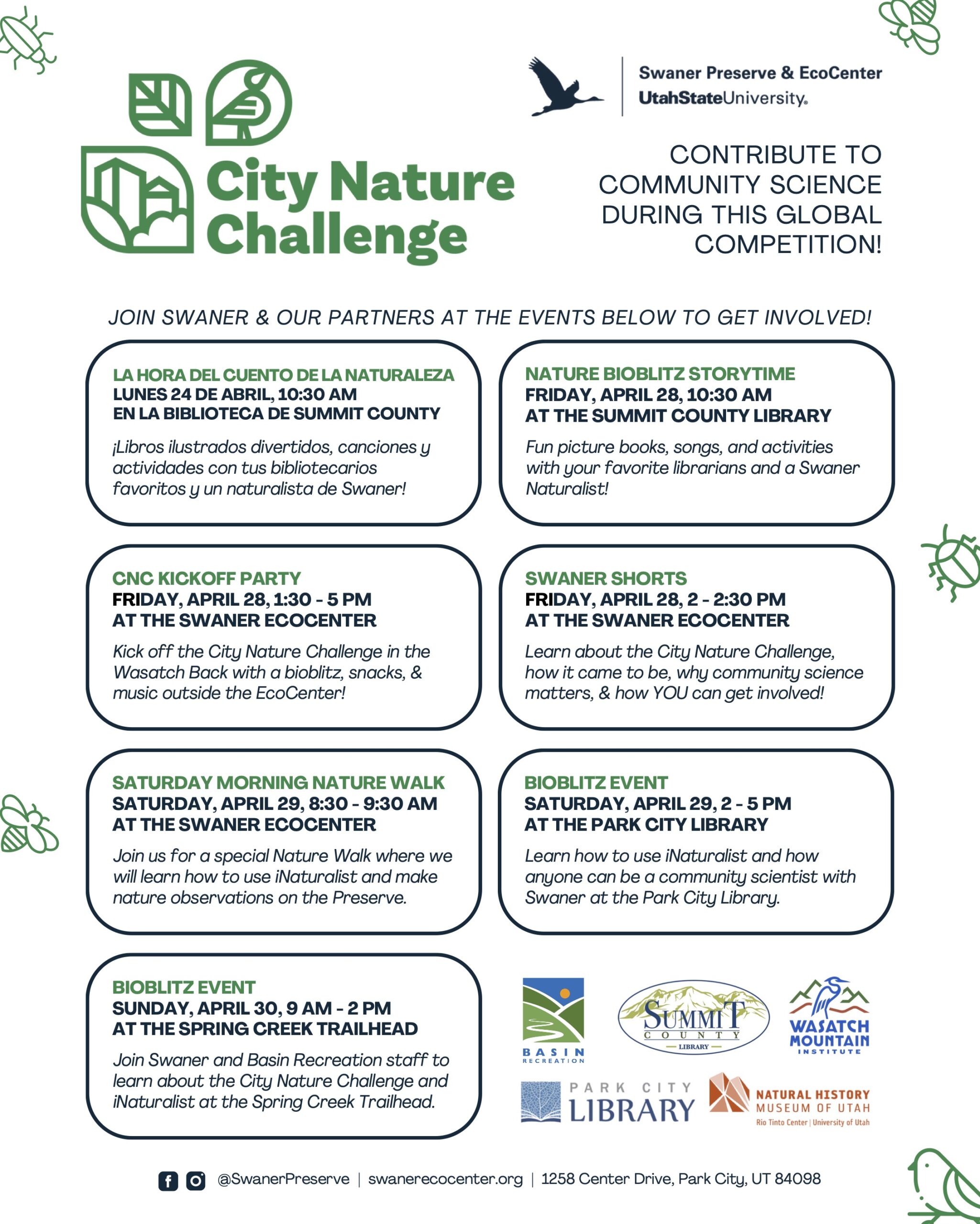 2023 City Nature Challenge events.