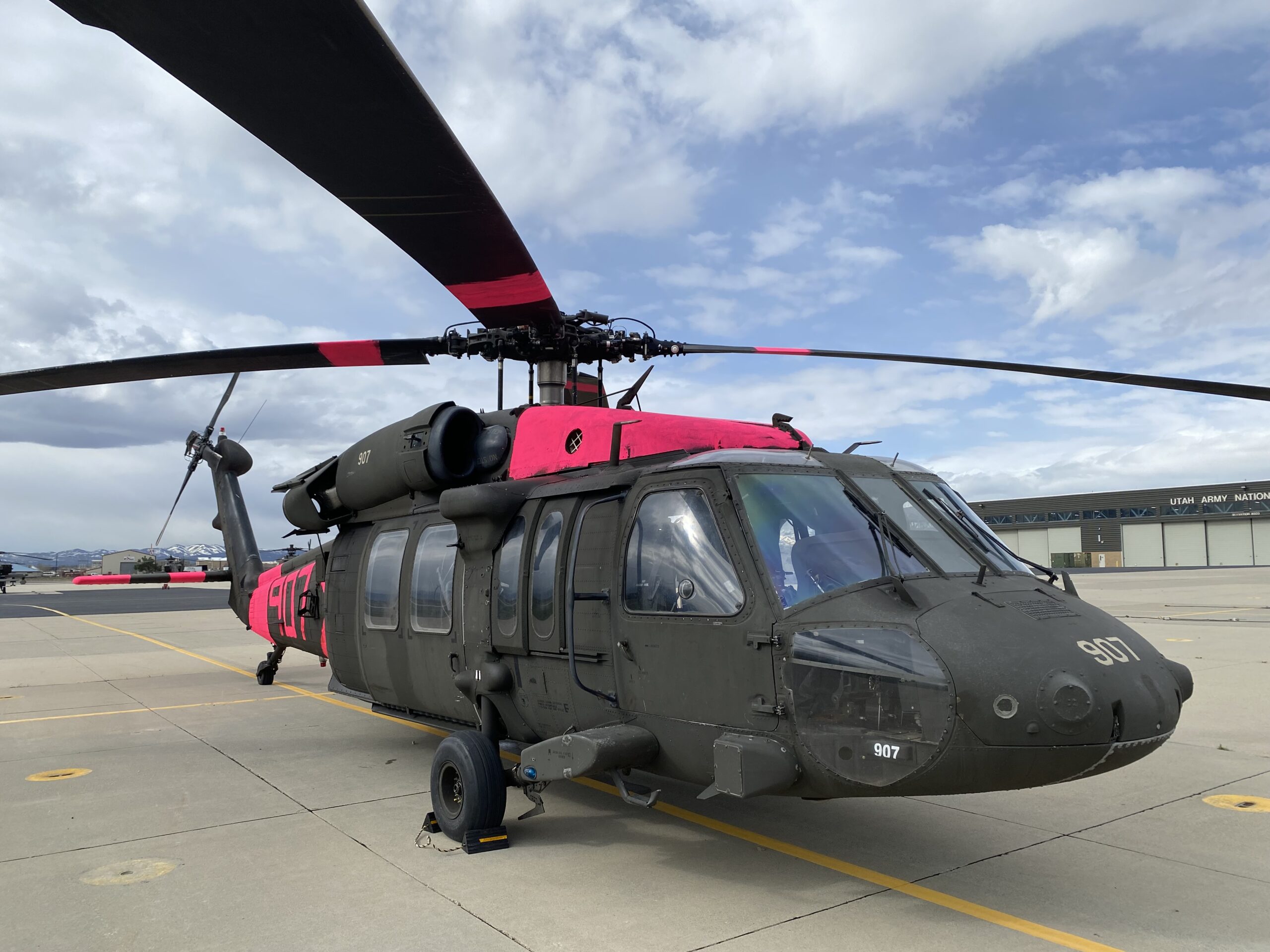 Black Hawk helicopter from the Utah National Guard to be used for fighting wildfires.