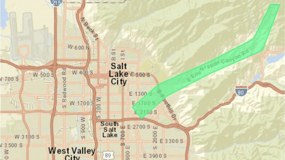 A flood advisory has been issued for Salt Lake City's East Bench and further downstream.