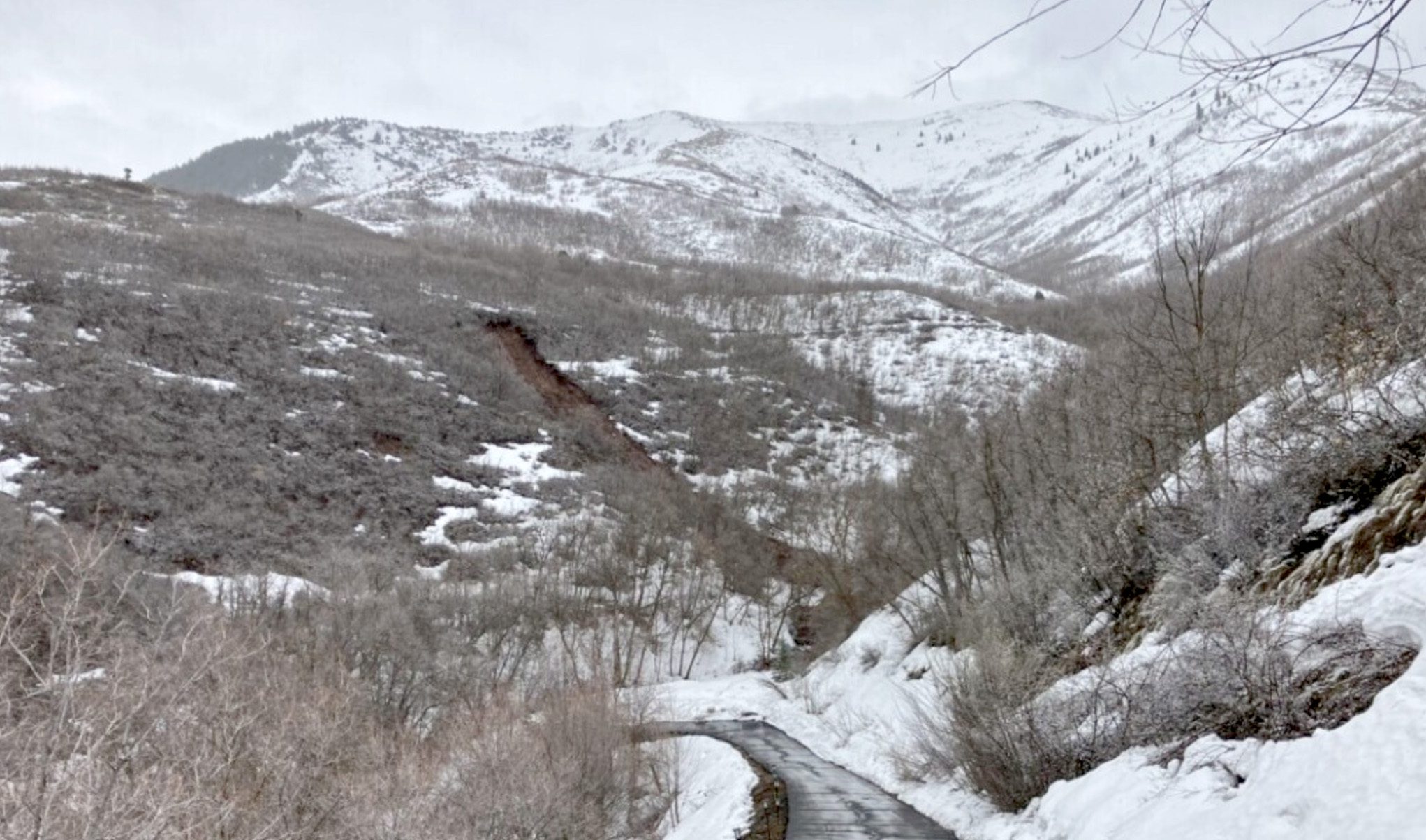 2023 Pioneer Gulch Landside in Emigration Canyon.