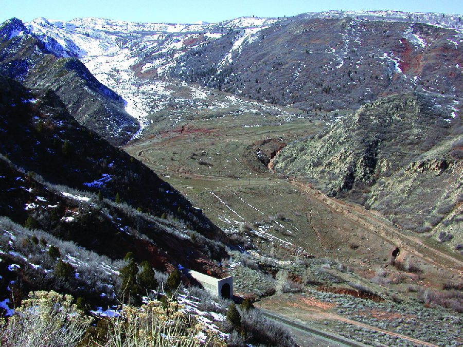 Thistle landslide area.
