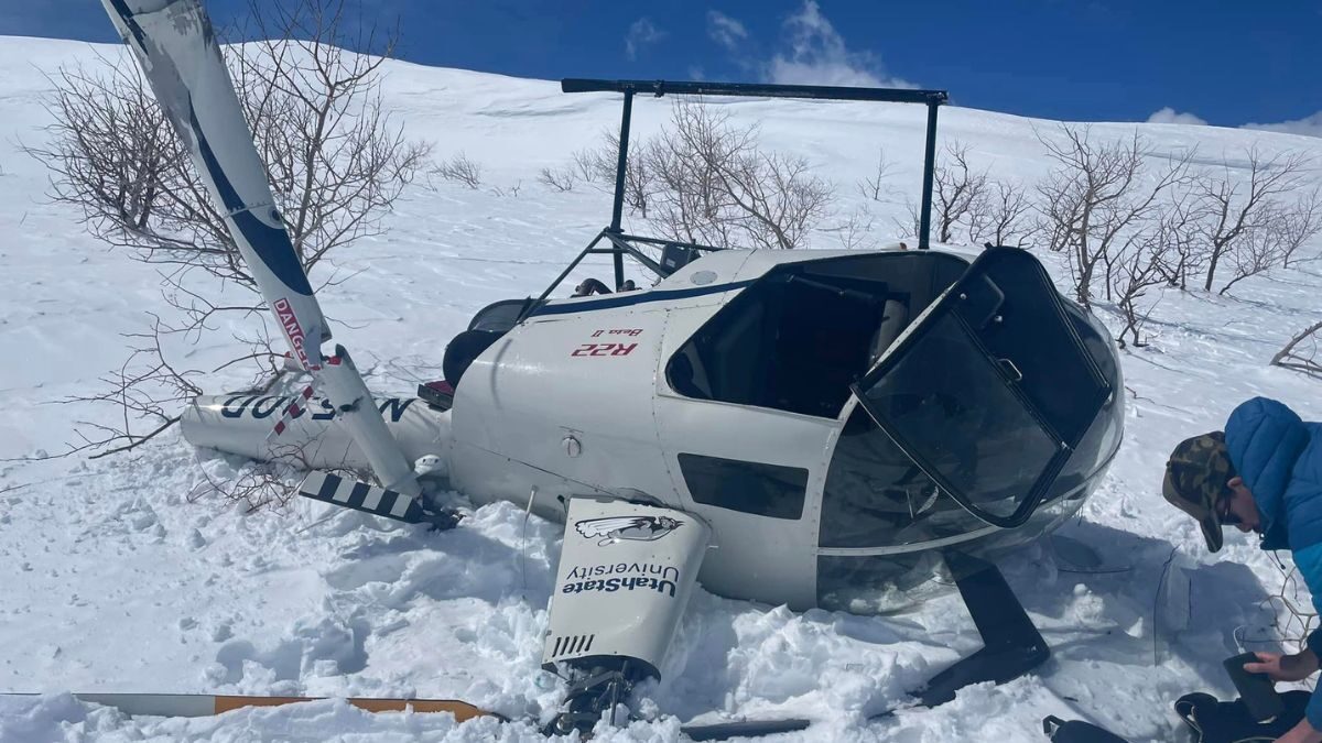 A helicopter crashed on April 8 near the Pine Canyon Area.