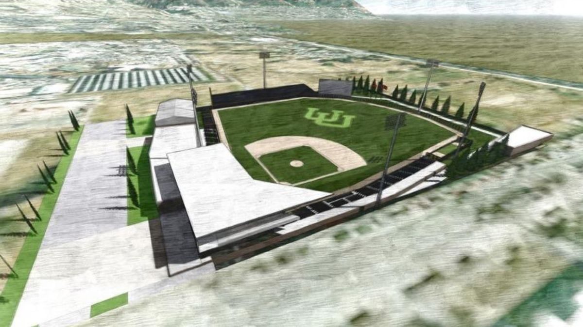 A rendering of the proposed University of Utah on-campus baseball stadium.