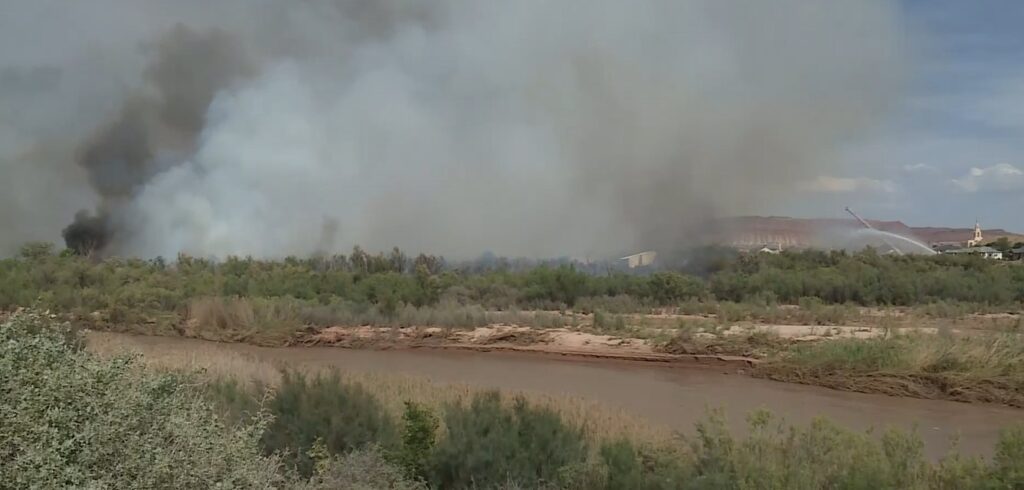 Image of a wildfire in Washington County.