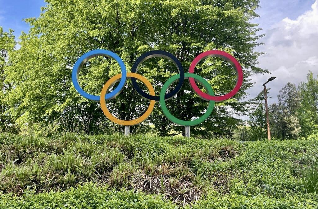Olympic Rings in Lausanne, Switzerland.