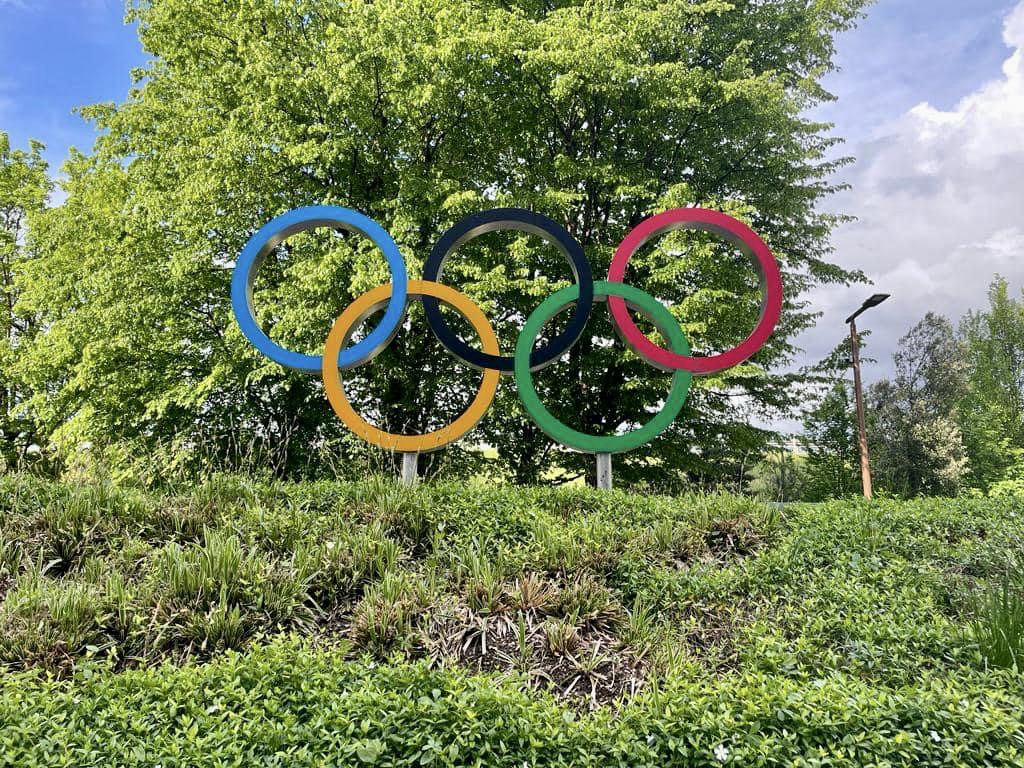 Olympic Rings in Lausanne, Switzerland.