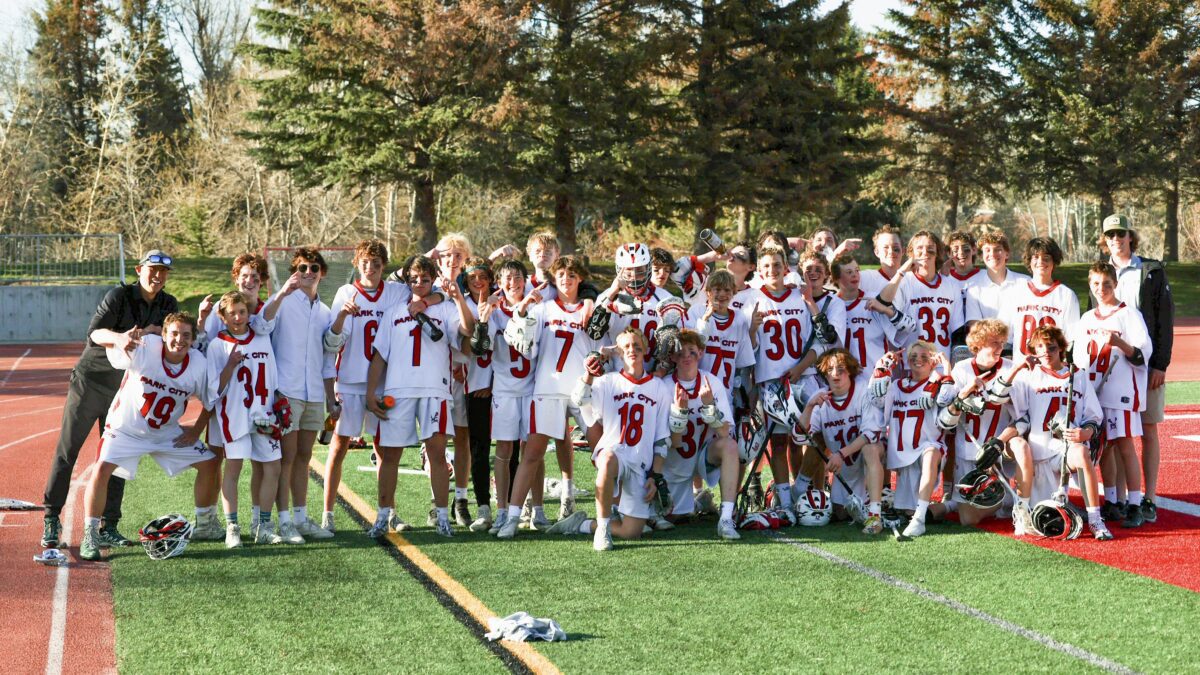 Park City High School Miners Boys JV Lacrosse Team at home on Dozier Field.