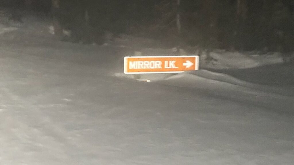 SNAPPED Photos show Mirror Lake Highway buried under feet of snow