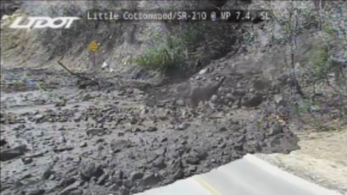 A mudslide in Little Cottonwood Canyon.