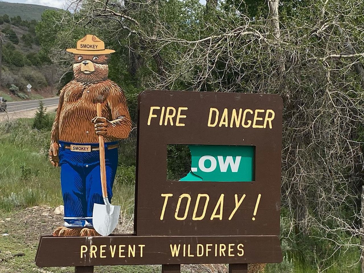 Wasatch Fire is looking for this Smokey Bear sign that was stolen several months ago. Photo: Wasatch Fire