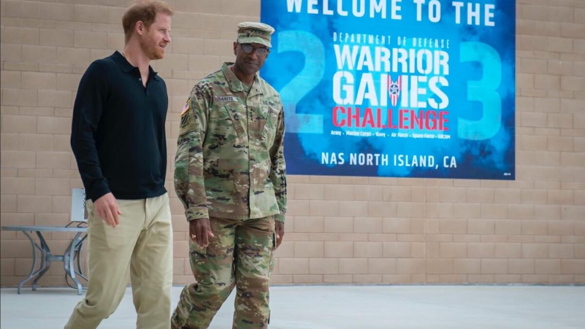 Prince Harry cheered on the athletes competing at San Diego's Warrior Games sponsored by the Department of Defense.