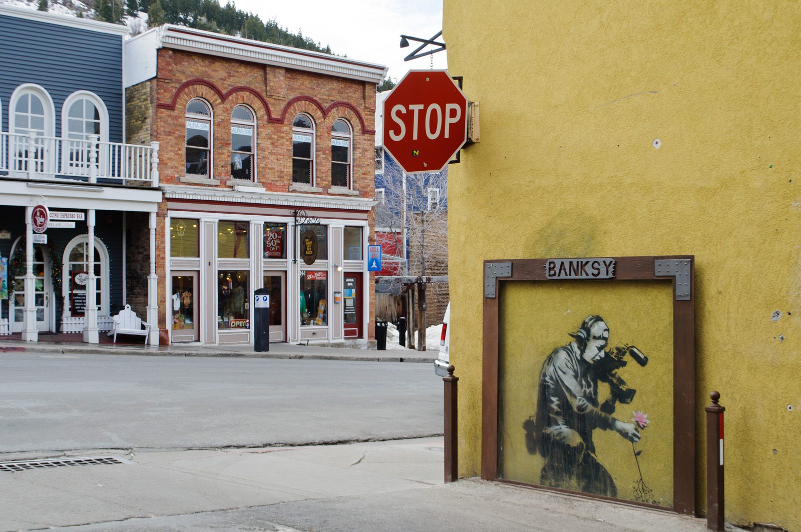 Main Street Park City's Banksy.