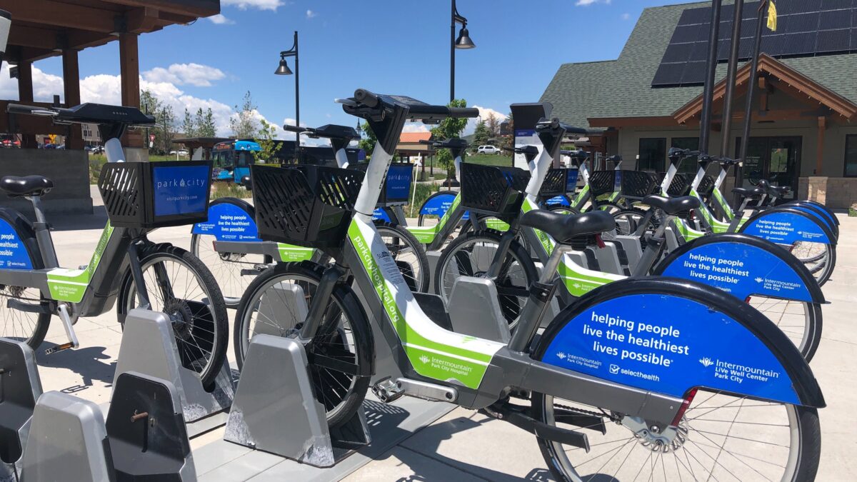 Summit Bike Share bikes are back on the racks at the Kimball Junction Transit Center. June 30,2023.