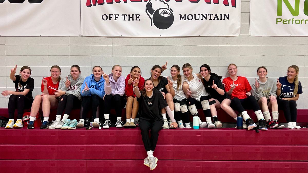 The PCHS girls volleyball team poses with Caroline "CK" Knop.