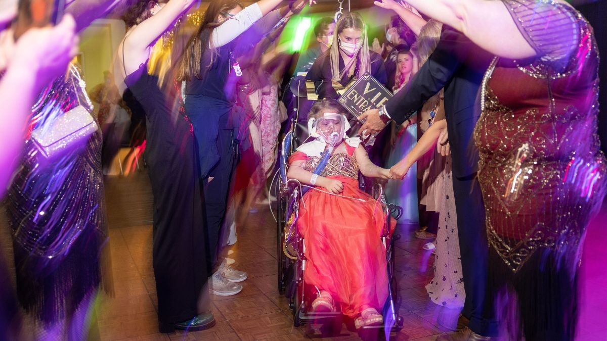 Patients, doctors, nurses, child life specialists and other caregivers celebrated prom night at Primary Children's Hospital on June 17, 2023.