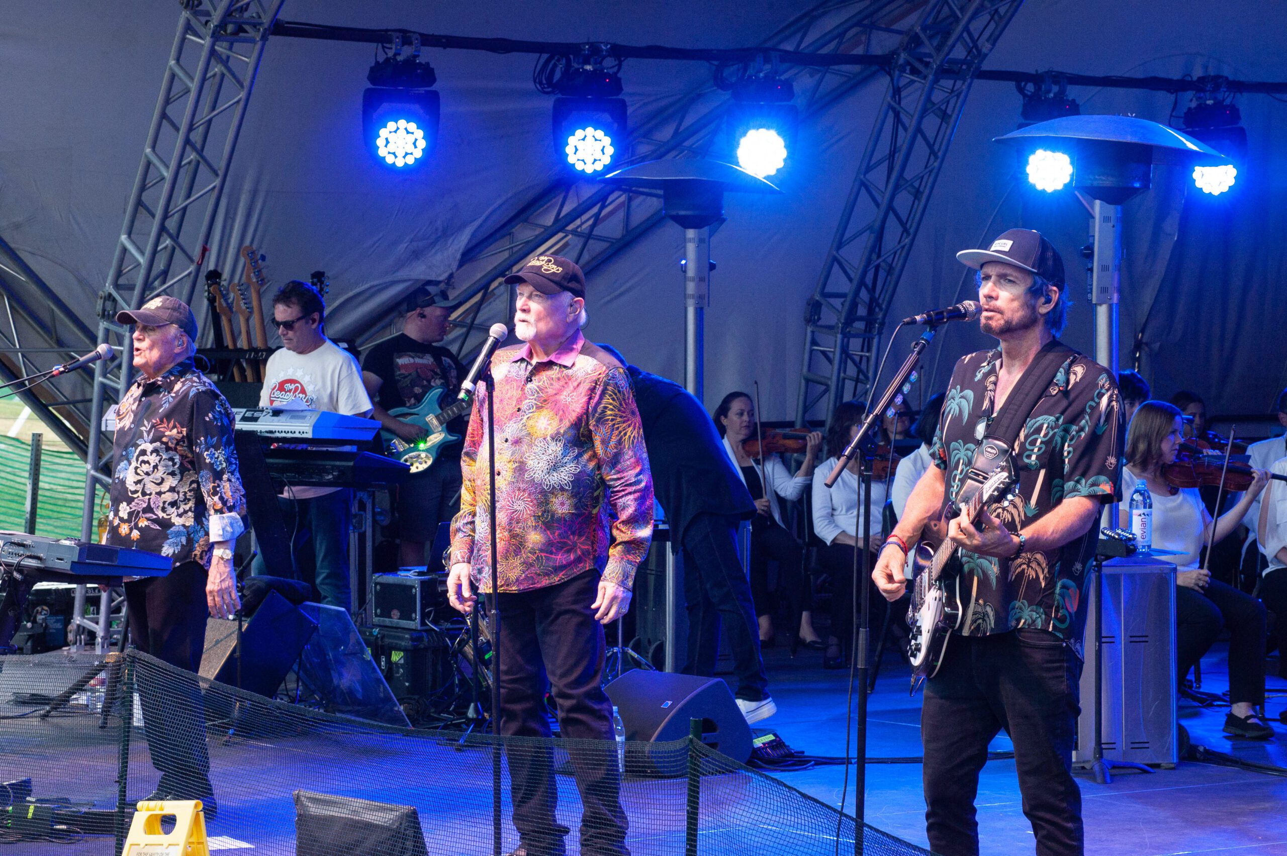 The Beach Boys Bruce Johnston (Left), and Mike Love (Center) play Snow Park Amphitheater at Deer Valley on July 15, 2023.