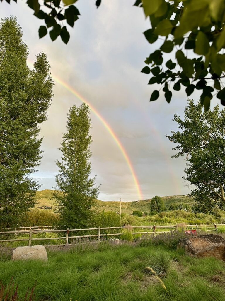 Park City Rainbow from Old Ranch Road July 26. 2023