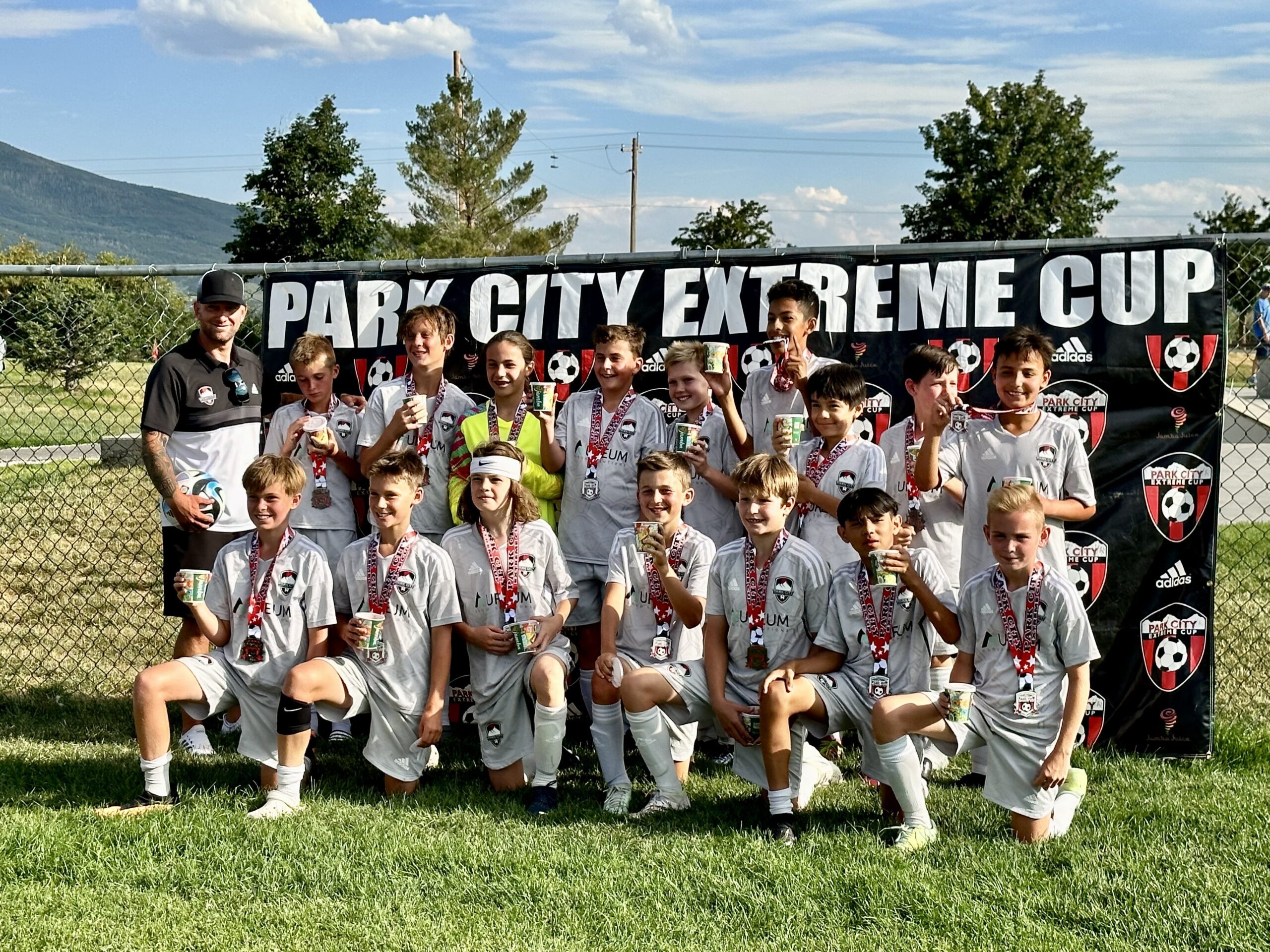 One of the winning teams in the Extreme Cup tournament hosted by the Park City Soccer Club.