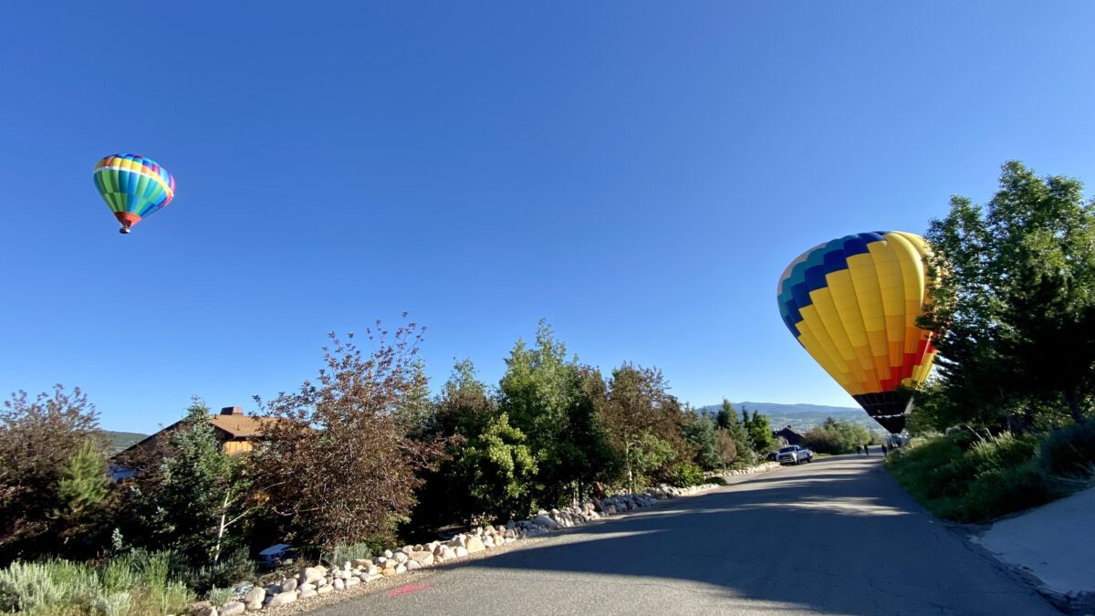 Hot air balloons in Park City.