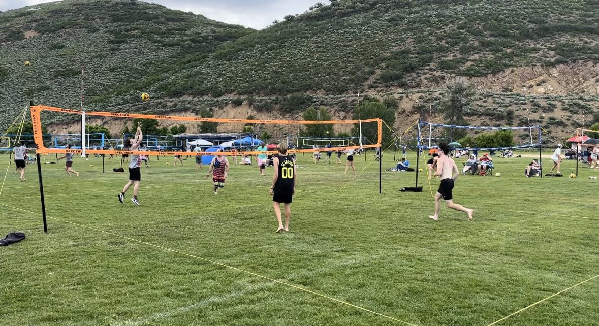 As many as 90 teams participated in the 40th annual July 4 adult outdoor volleyball tournament.