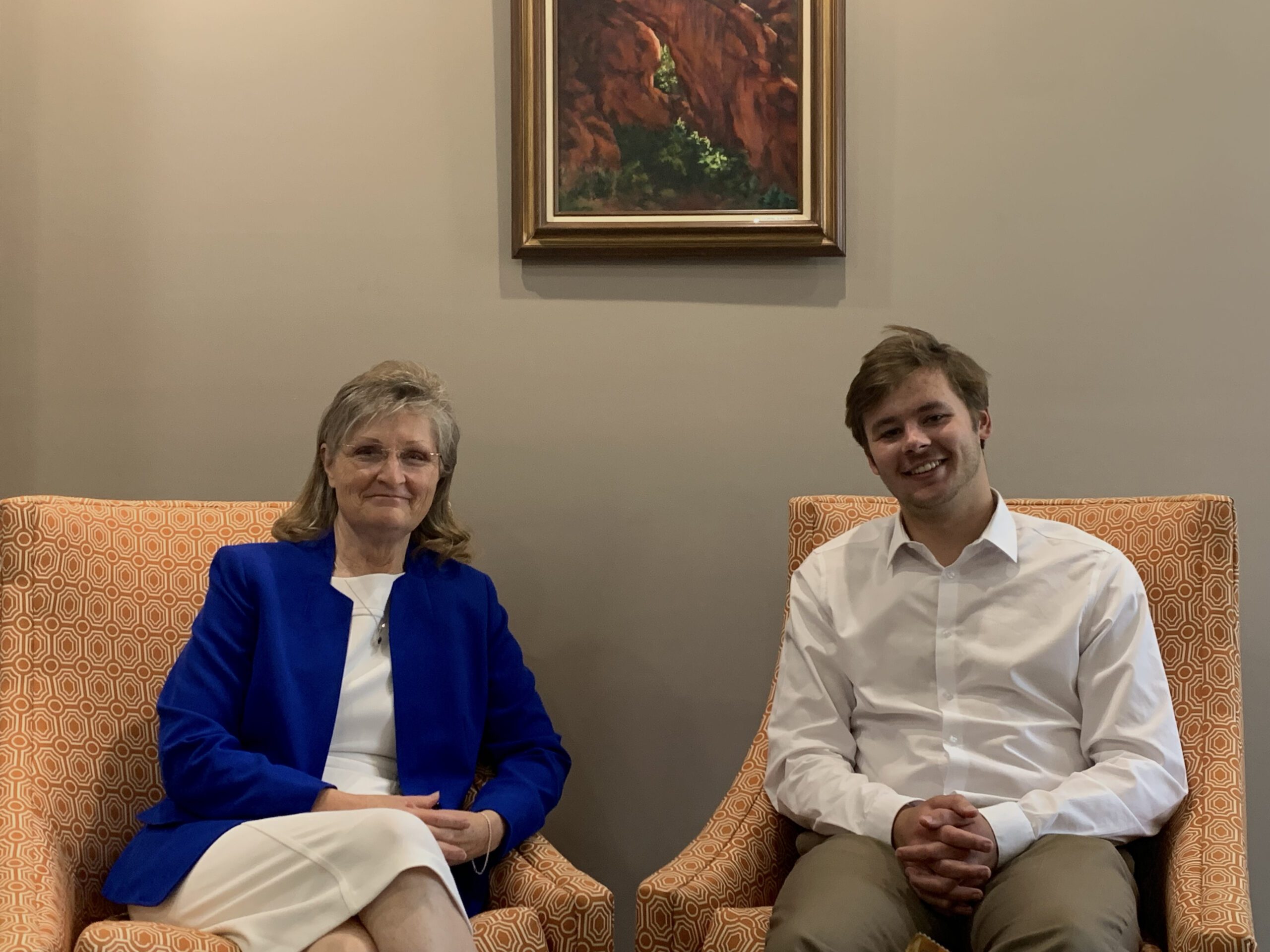 Heber City Mayor Heidi Franco and TownLift Reporter Will Scadden.