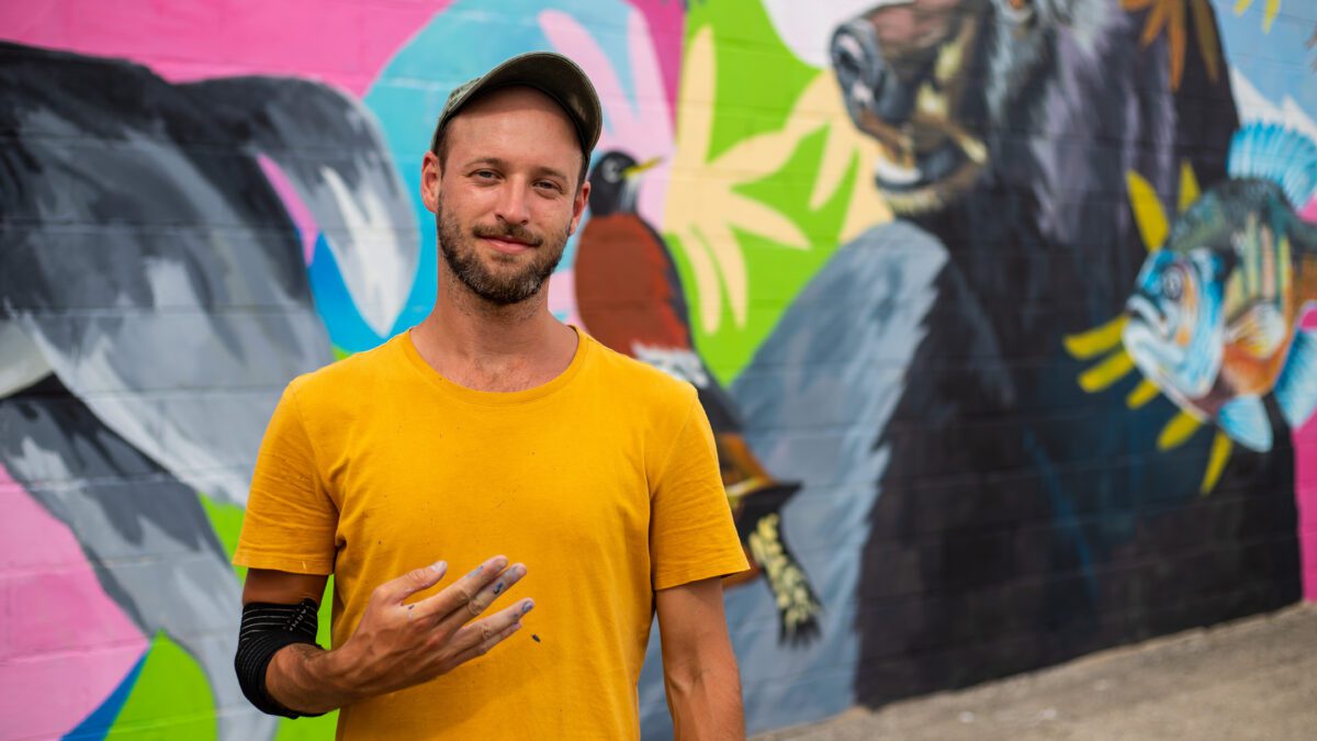 Meet muralist Sasha Primo at the Ledges Sculpture Art Talk and Community Workshop on July 29, 2023.