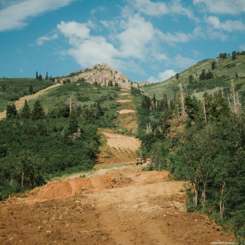 Construction is underway of the newest lift, DeMoisy Express at Snowbasin