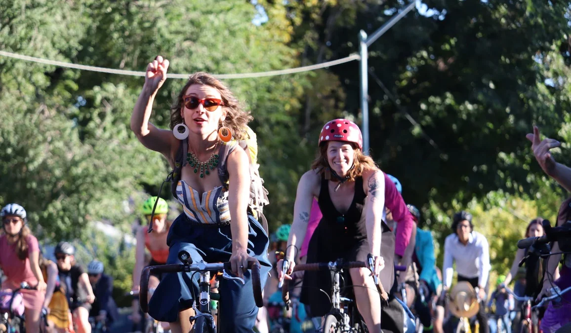 Photo from the 2022 Bike Prom with the Bicycle Collective.