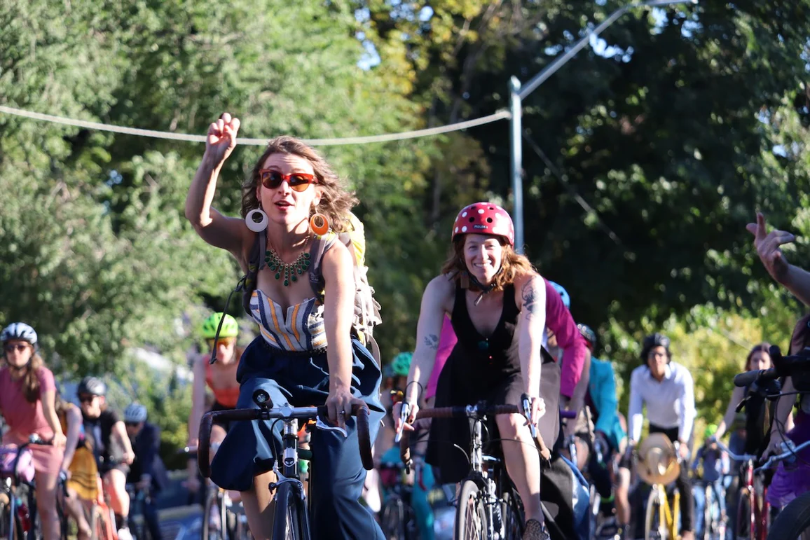 Photo from the 2022 Bike Prom with the Bicycle Collective.