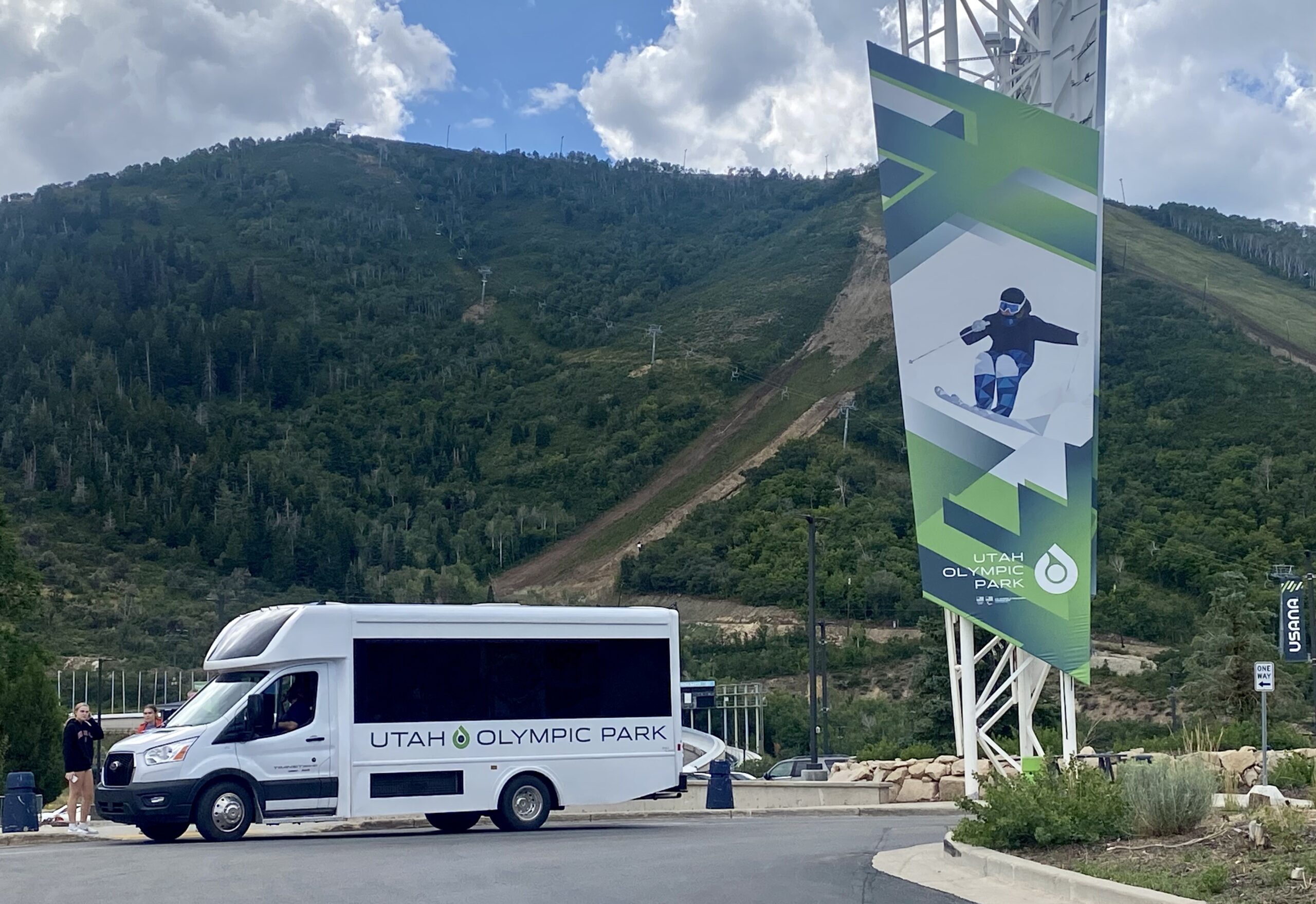 New light poles installed on the ridgeline via helicopters at the Utah Olympic Park.