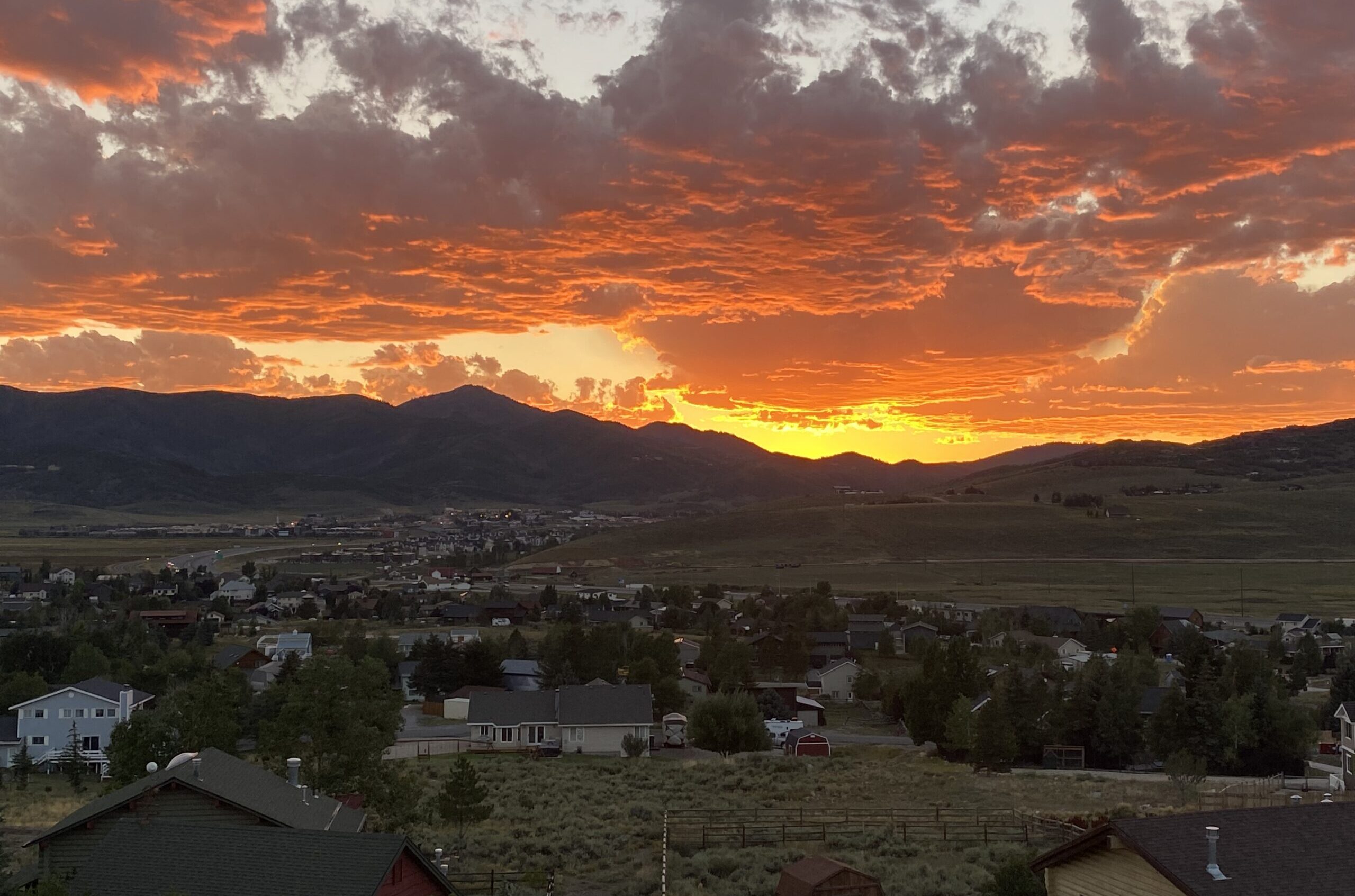 A superior sunset seen over Kimball Junction on August 29, 2023.