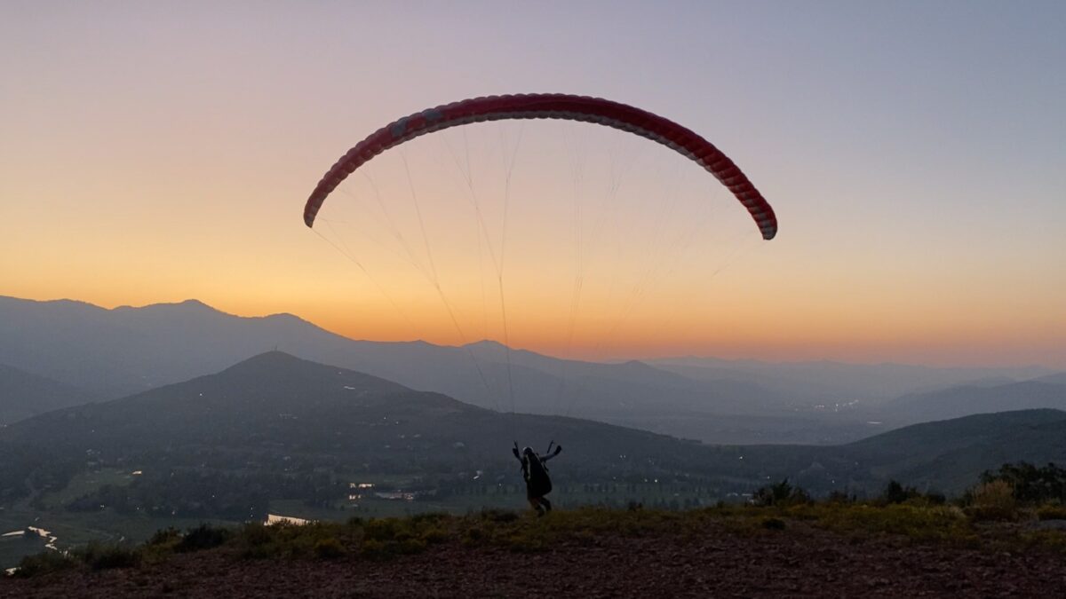 Paraglider takes flight from PC Hill