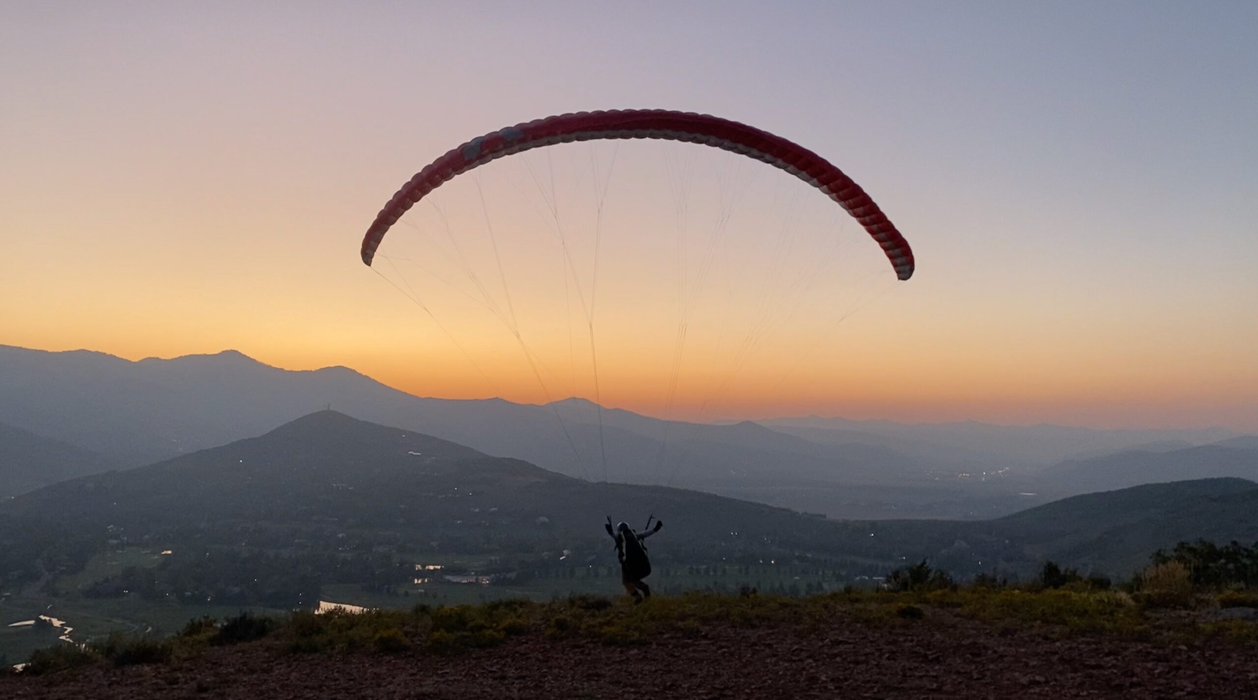 Paraglider takes flight from PC Hill