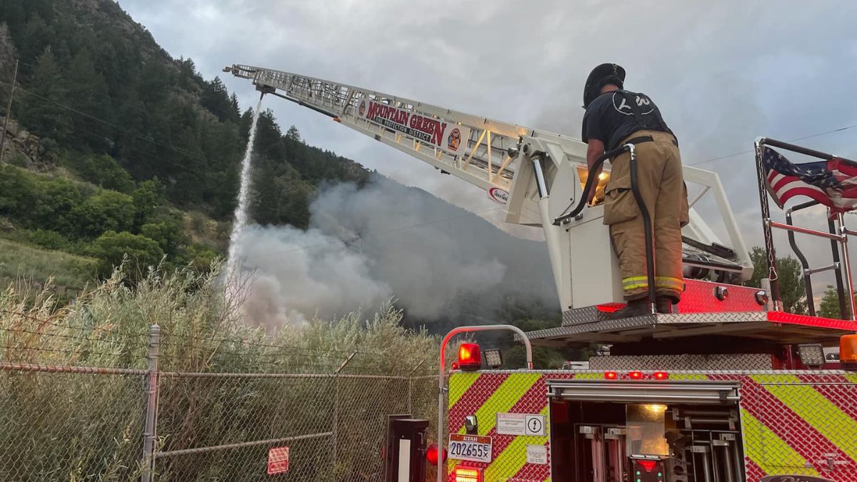 The Mountain Green Fire Protection District and other agencies responded to a structure fire in Weber Canyon on August 2, 2023.