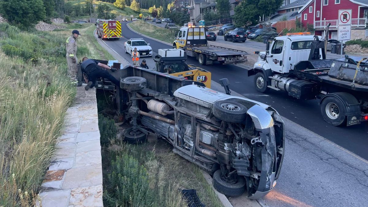 The Park City Fire District and Park City Police Department responded to a truck and trailer that rolled over on State Road 224 on August 9, 2023.