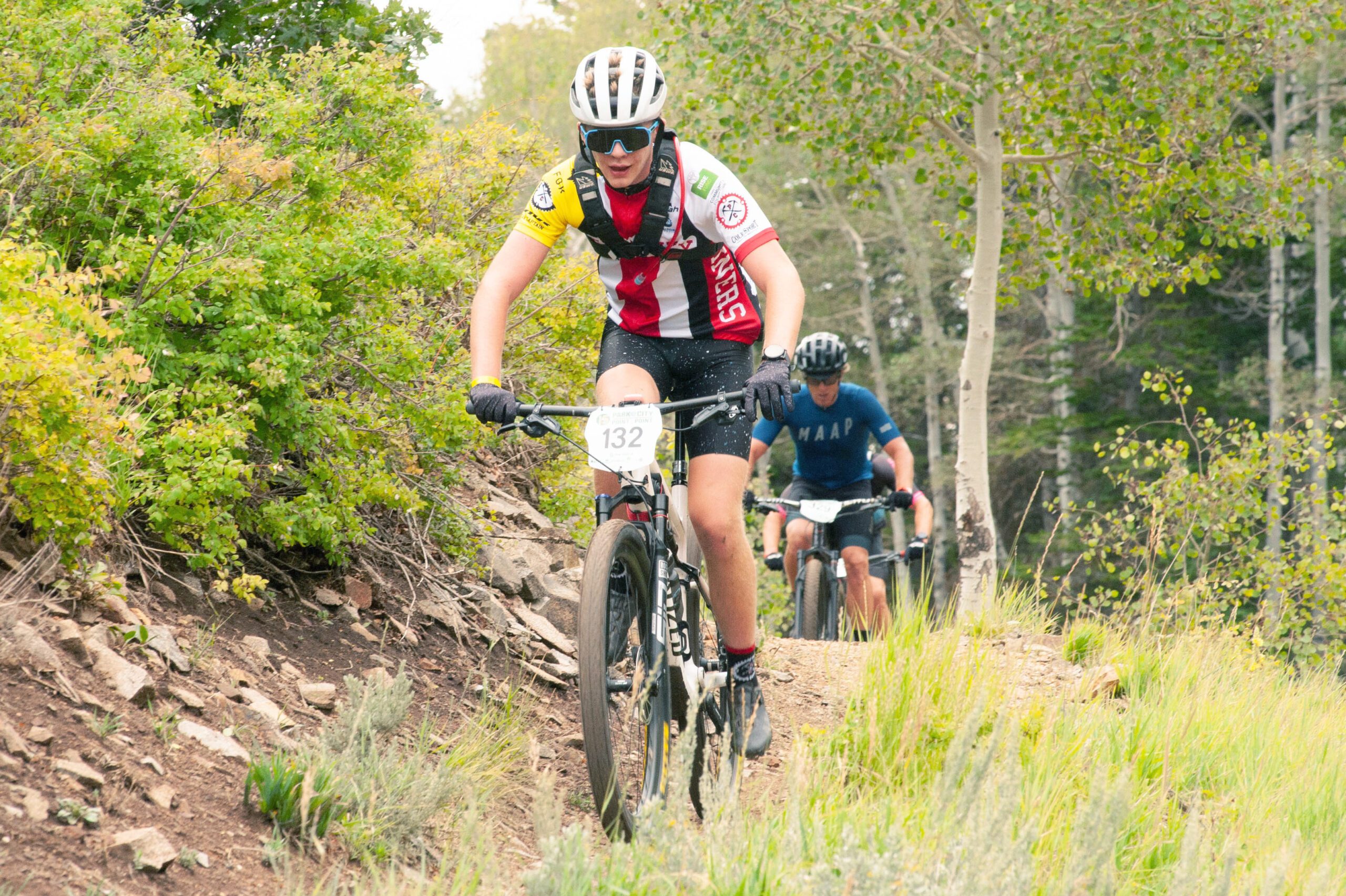 18-year-old Hale Nickell finished 10th in the Male 29 and under category. Park City Point 2 Point Mountain Bike Race