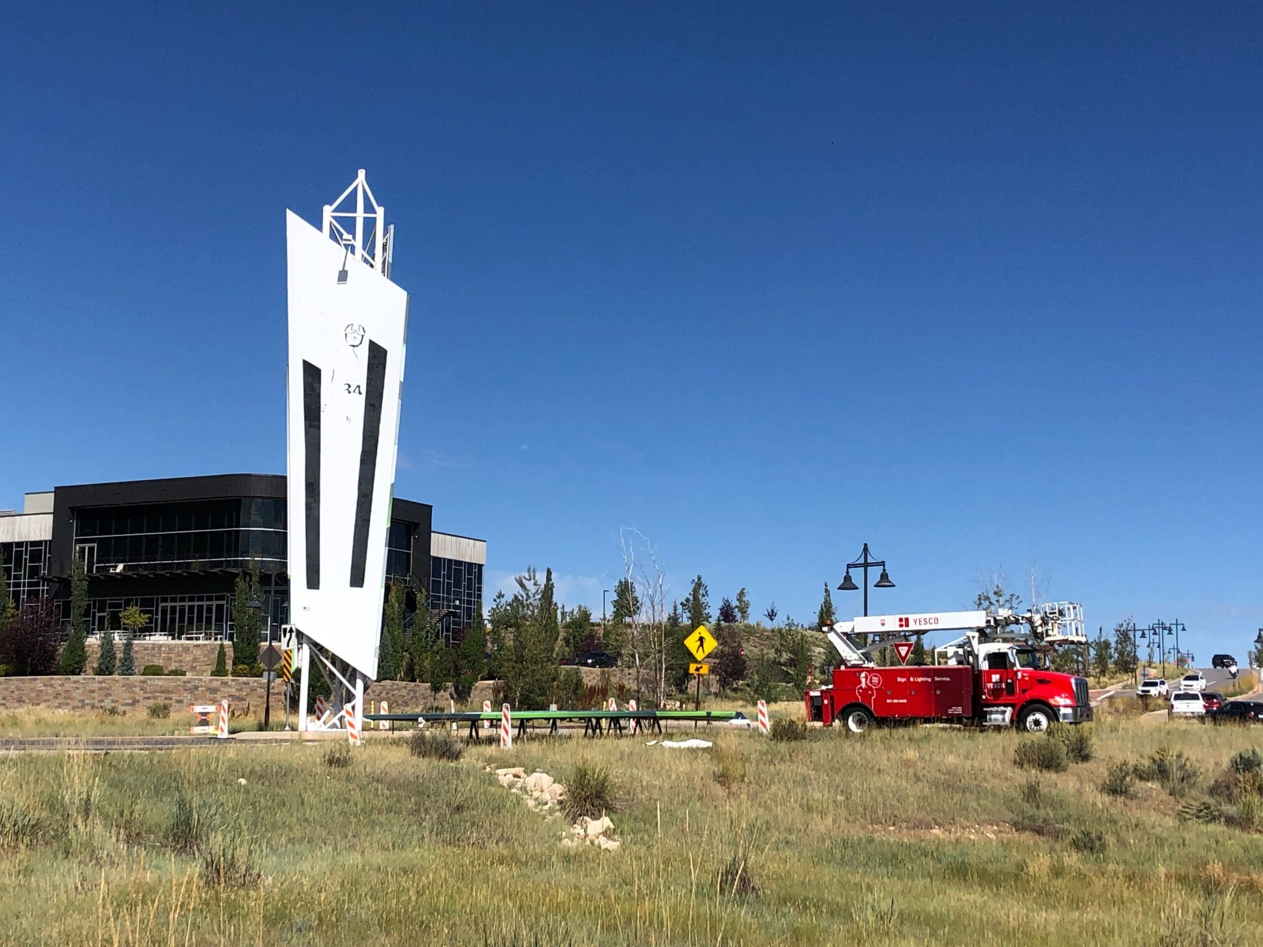 Utah Olympic Park sign gets a facelift, September 12, 2023.