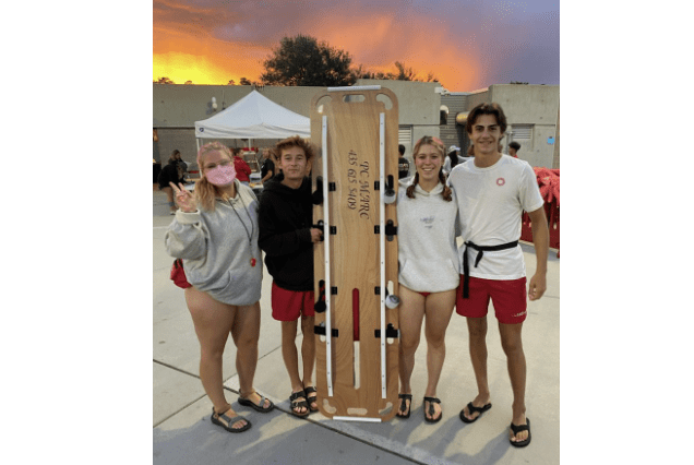 The safety staff at the Park City MARC competing in the Lifeguard Games. Pictured from left to right: Britt Shunn-Mitchell, Stran Tassainer, Ashely Sell, Spider Schlopy, (not pictured Tyler Pace).